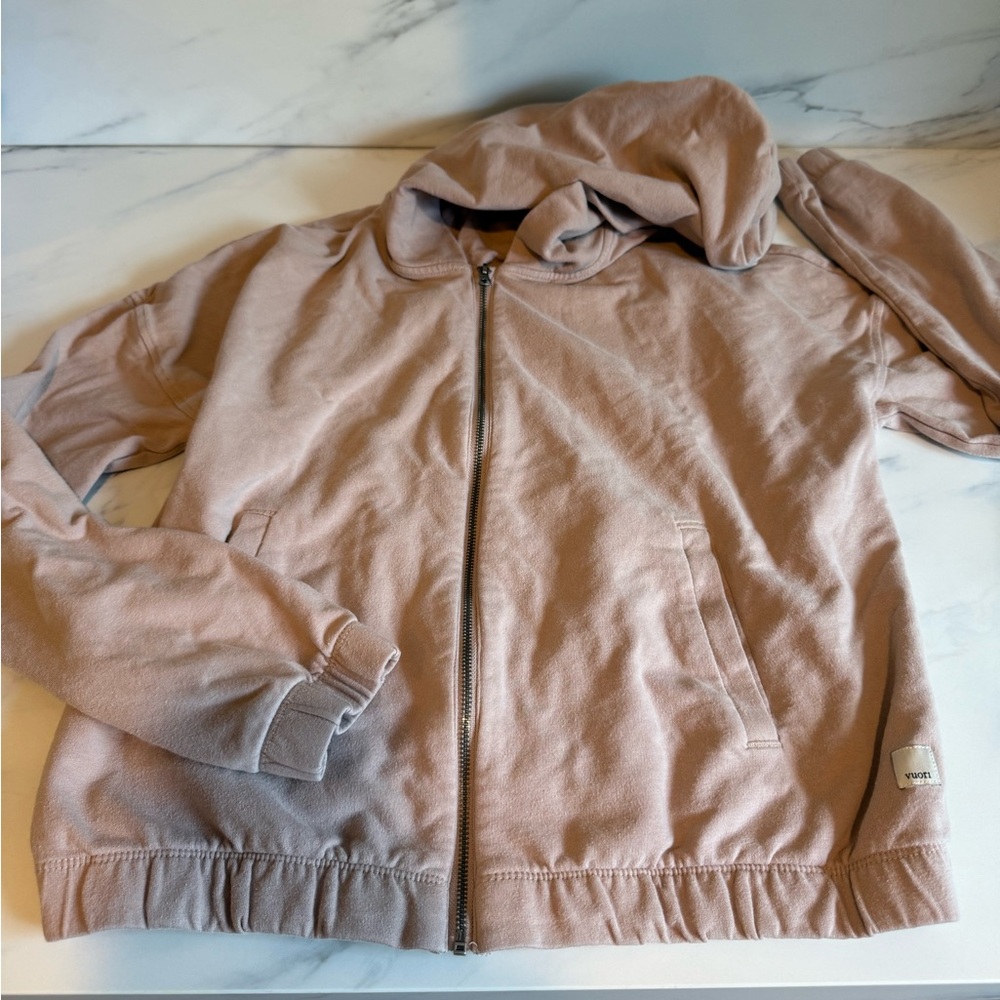 Vuori dusty pink  zip up hoodie jacket